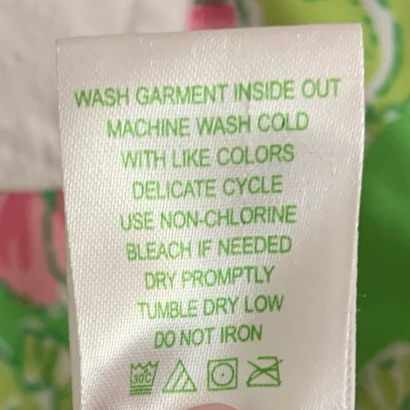 Lilly Pulitzer Joy Tunic “Limeade Floaters” Seahorse Pink Green Top Small - Picture 5 of 6